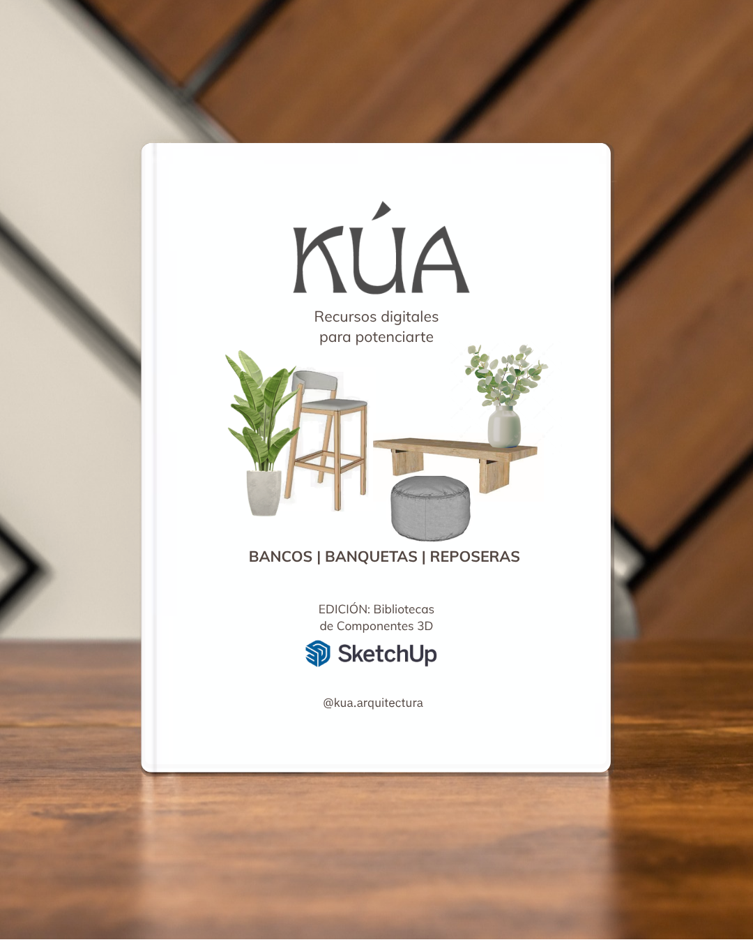 Bancos, Banquetas y Reposeras 3D SketchUp